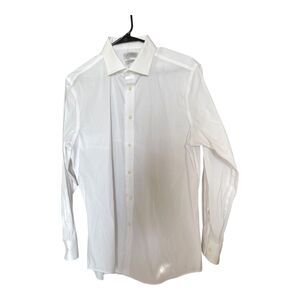 Lauren Ralph Lauren Mens Dress Shirt Cotton Nylon Slim Fit White Size L